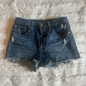 Levi's Dark Blue Jean Shorts